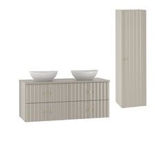 Móvel de lavatório duplo com pedestal Izae