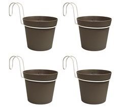 4 vasos cilíndricos Ø 14 cm com ganchos