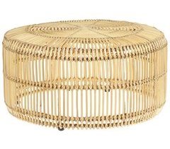 Mesa de centro em rattan cor natural LIMNI 84x84
