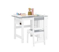 Conjunto de mesa e cadeira infantil de madeira KMB60-HG SoBuy PT