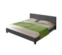 Cama casal Skagen estofada em tecido Corium 149x210