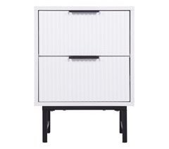 Mesa de cabeceira YLVA com 2 gavetas branca