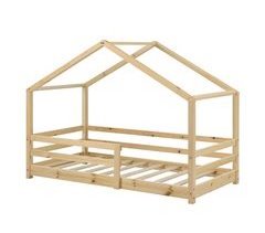  Cama de criança Knätten In House design com estrado em madeira de pinho 77x145