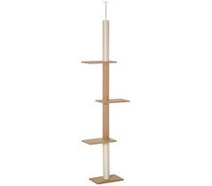 Arranhador para Gatos Aglomerado de Madeira, Flanela e Sisal