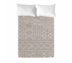 SANDAL - Conjunto de Lençóis Impressos - Algodão extra macio - Inclui lençol plano + 1 fronha - NAUEK GREY