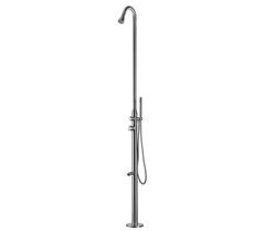 Sined STINTINO Chuveiro em aço inoxidável 316L com chuveiro giratório e chuveiro manual, Inox