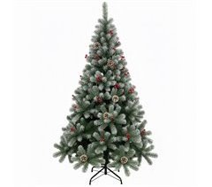 Árvore de Natal de pinheiro nevado de pinha e neve