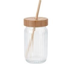 WELL HOME - Copo de vidro com tampa de bambu
