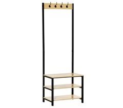 Cabide Suporte De Metal Aço e MDF HOMCOM