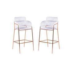 Conjunto de 2 bancos de design estofados em veludo - Cruiser