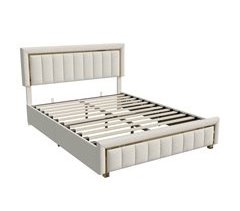 Cama, cama baú com arrumação, estrutura de cama com cabeceira