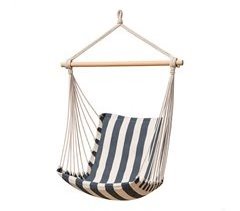 Aktive Cadeira suspensa listrada com suporte de madeira