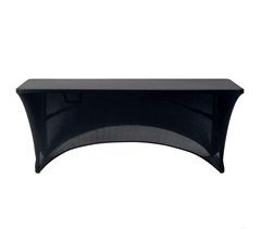 Capa elástica para mesa retangular 180 cm preta Aktive