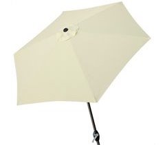 Chapéu-de-sol hexagonal com 300 cm de haste em alumínio de cor creme Aktive Garden