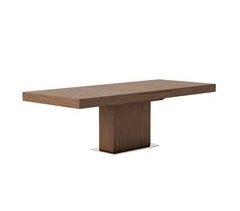 Mesa de jantar extensível retangular nogueira