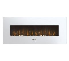 Lareira eléctrica panorâmica com luz LED ambiente