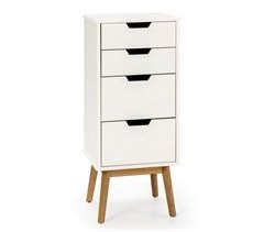  Armário de cabeceira Baku 4 gavetas branco/cera 40