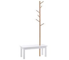 Cabide de Pé Bambu e MDF HOMCOM, casa - móveis de armazenamento