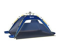 Tenda de Praia Poliéster e Fibra de Vidro Outsunny