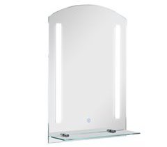 Espelho de Banheiro com LED Vidro, Alumínio kleankin 50x70