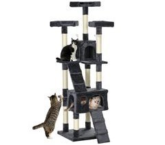Arranhador para Gatos Aglomerado de Madeira, Pelúcia e Sisal