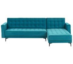 Beliani Sofá esquinero Terciopelo ABERDEEN