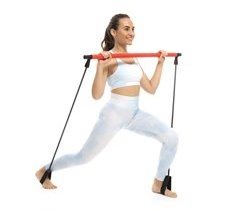 Barra de Fitness com Elásticos e Guia de Exercícios