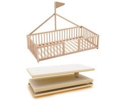 Cama infantil tipi Apache Wonderland Nat + Colchão Ternum