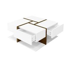 Mesa de centro, secretária, 4 gavetas, mobiliário de sala 78x78