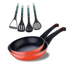 Conjunto de 2 frigideiras CLASSIQUE em + utensílios de cozinha Bergner