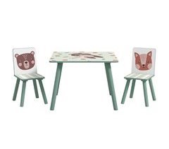Mesa e Cadeiras para Crianças MDF e Melamina de Madeira ZONEKIZ 60x60
