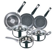 5pc Game de bateria de cozimento + conjunto 3 panelas