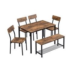 Conjunto de mesas e cadeiras de jantar