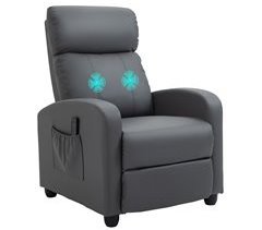 Poltrona de Massagem PU, Espuma, PP e Aço HOMCOM