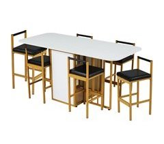 Conjunto de mesas e cadeiras de jantar
