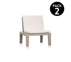 Conjunto de 2 poltronas-sofá Wave