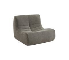Poltrona bouclette contemporânea texturizada de 1 lugar