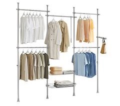 Rack de roupas telescópico de altura ajustável SoBuy KLS04-HG