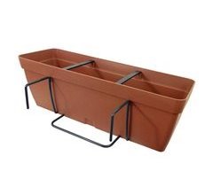 Jardineiro de 40 cm com suporte de fixação curva