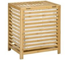 Cesto de Roupa Bambu e Tecido não Tecido HOMCOM