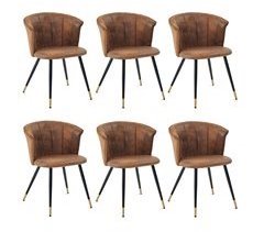 MEUBLES COSY Conjunto de 6 cadeiras de jantar poltrona assento