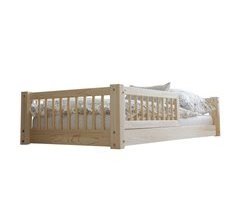 Cama com calha e base com pés Adèle
