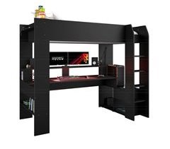 Cama alta Game Youth com escrivaninha contemporânea