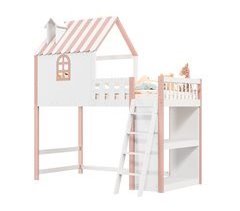 Cama, escada, cama em madeira maciça