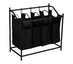 Coletor de roupa Vamdrup 4 sacos metal / poliéster