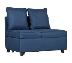 Sofá Cama Individual Madeira e Poliéster HOMCOM, casa - sófas