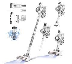 Aspirador sem fios Teendow V08 Pro - Potência de 250 W, Aspiração de 25.000 Pa, Autonomia de 35 minutos, Peso de 2,85 kg