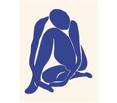 Gravura DAMA AZUL II 40x30cm marca MARCOMUEBLE 