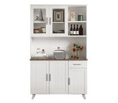 Armário de cozinha de painel de partículas com 5 portas e 1 gaveta