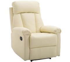 Poltrona Reclinável Aço, MDF, PU e Espuma HOMCOM